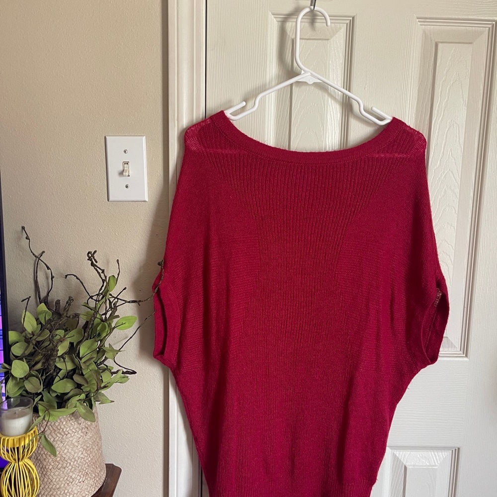 Worthington Red Shrug Sweater